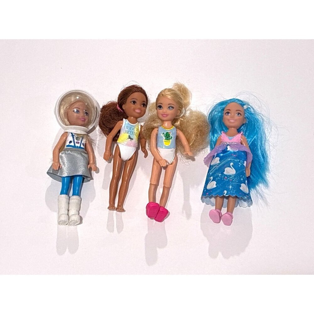 Barbie Little Sister Chelsea Size Fashion Dolls Girls Modern Lot Of 4 Mattel